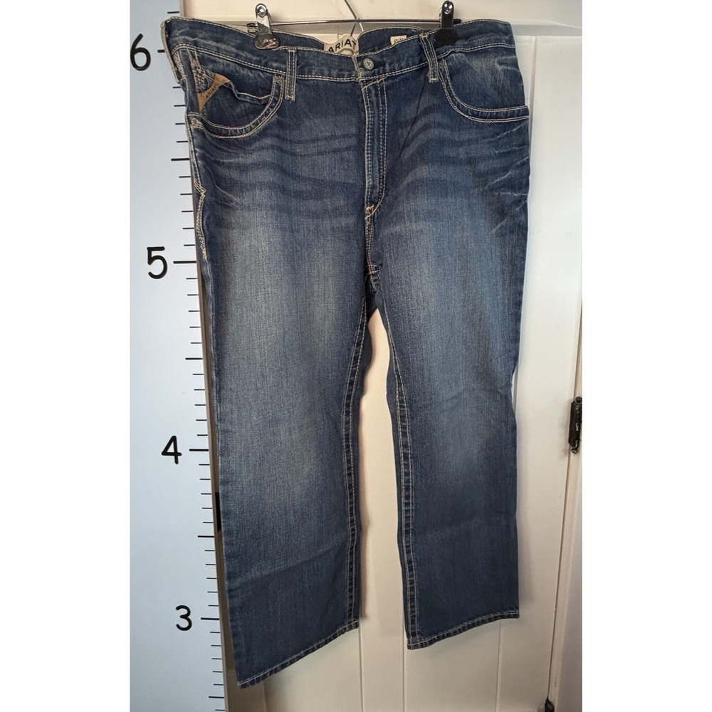 Ariat M4 Boundary Mens Relaxed Boot Cut Jeans Gulch Wash Western 42/30 New